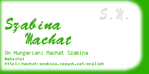 szabina machat business card